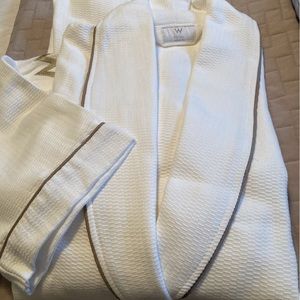 W Hotels Classic Textured Shawl Collar Robe
